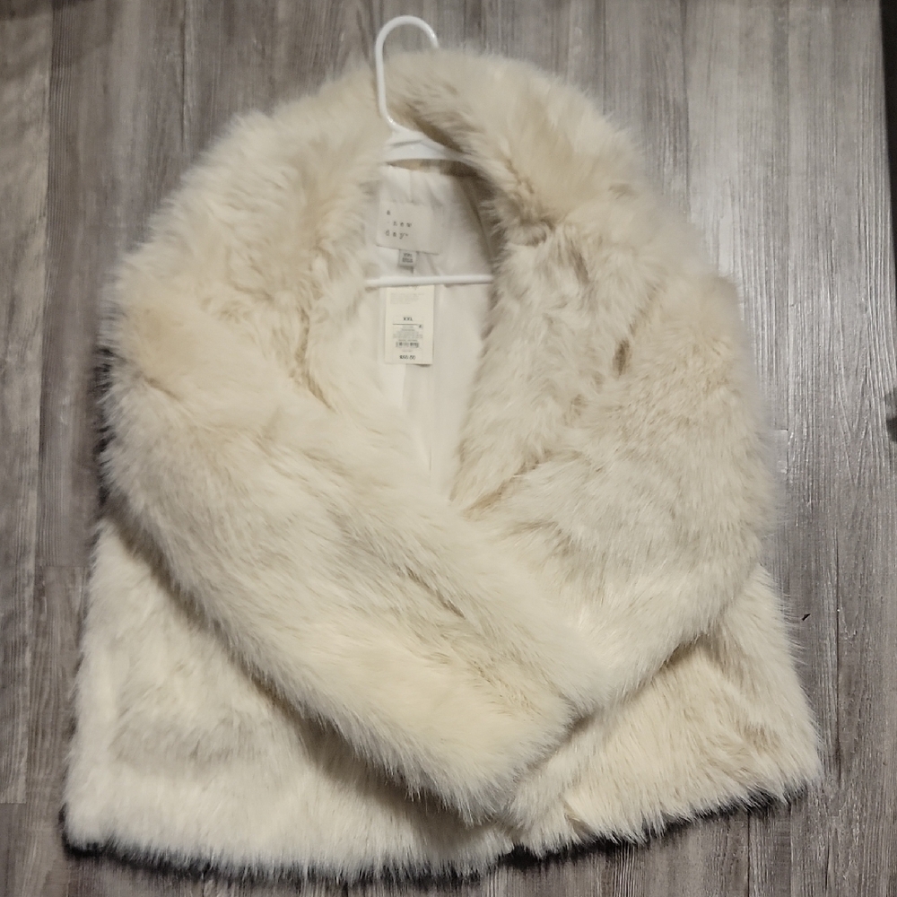 Cream Faux Fur Jacket